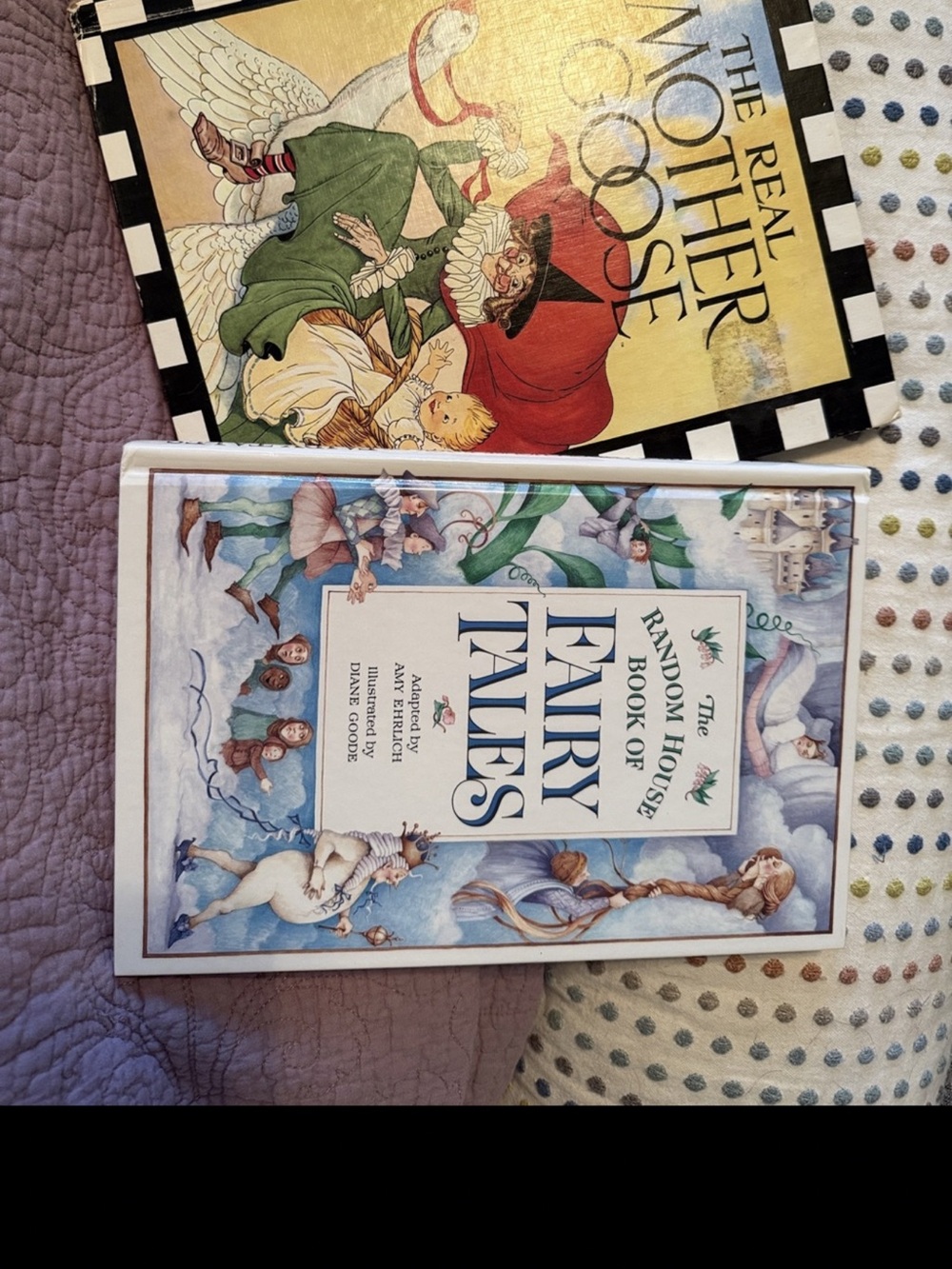 Lot of 2 Illustrated Children’s Books - The Real Mother Goose & Fairy Tales